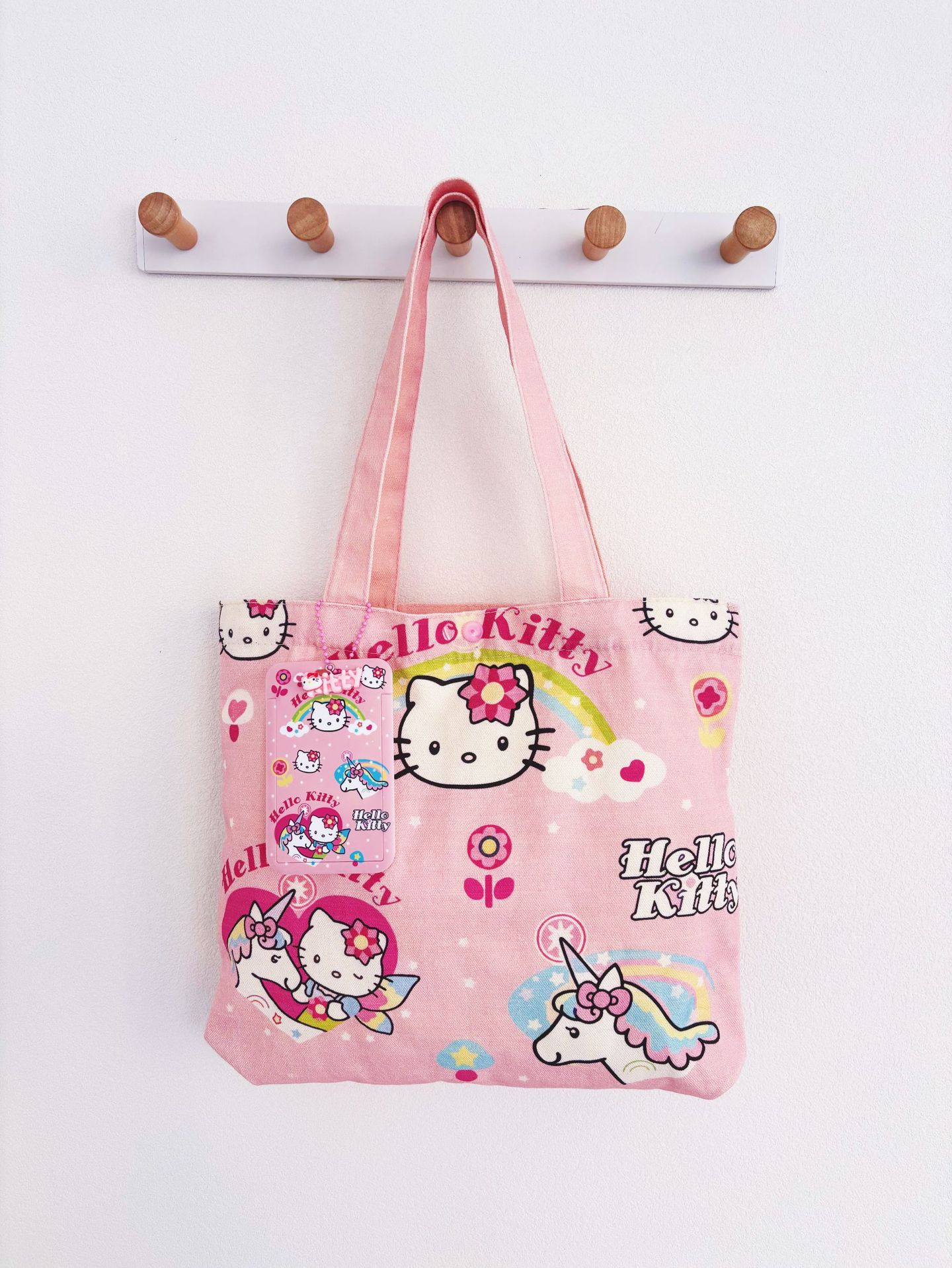 KT 레인보우 캔버스백 + 카드홀더