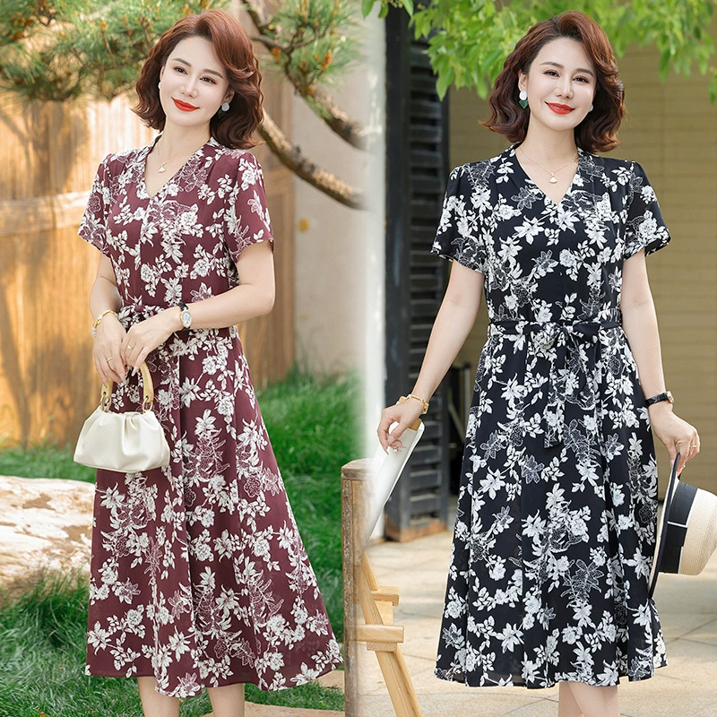 2025 новое платье платье платье с длинными рукавами модное новое платье с цветочным принтом