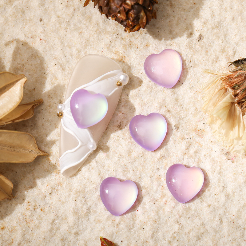 복숭아 심장 보라색 7.8*7.8mm