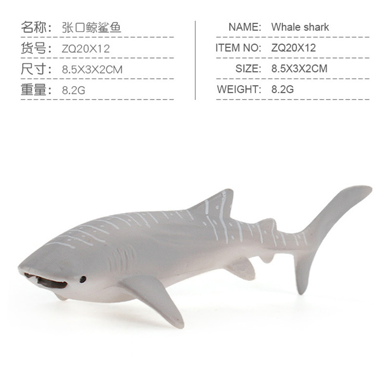 Exportación transfronteriza simulación cognitiva infantil animal marino ballena modelo submarino biológico estático tiburón decoración juguete