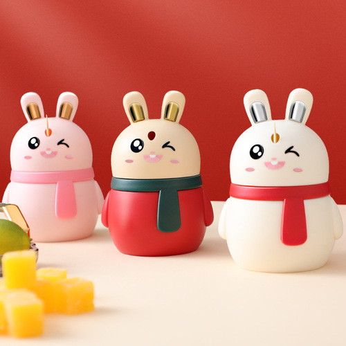 The Same Style Cartoon Toothpick Box Pressure Activated Household Automatic Pop-Up Toothpick Tin Super Cute Rabbit Toothpick Holder