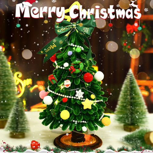 Twist Stick Christmas Tree  New Handmade DIY Internet Famous Desktop Small Mini Decorative Ornament Household 