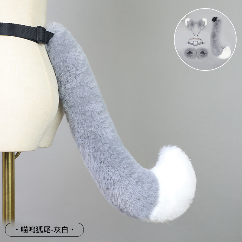 De una sola pieza hecha a mano de peluche Lolita diadema de oreja de gato KC accesorios para el cabello bestia oído tocado Fox oreja horquilla