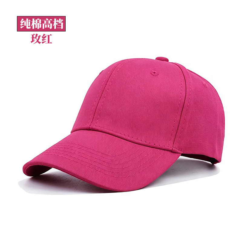 Venta directa de fábrica de gorras de béisbol de algodón de alta gama con logo impreso bordado techo rígido de seis piezas placa de luz sombrero de visera de color sólido