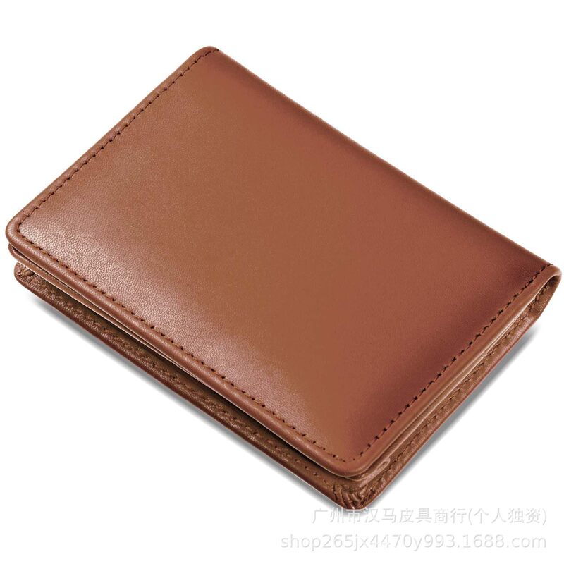 Lotte Japanese-Style Genuine Leather Men's Business Card Holder Foreign Trade Simple Texture Elite Men's Business Card Case Lotte Japanese-Style Genuine Leather Men's Business Card Holder Foreign Trade Simple Texture Elite Men's Business Card Case