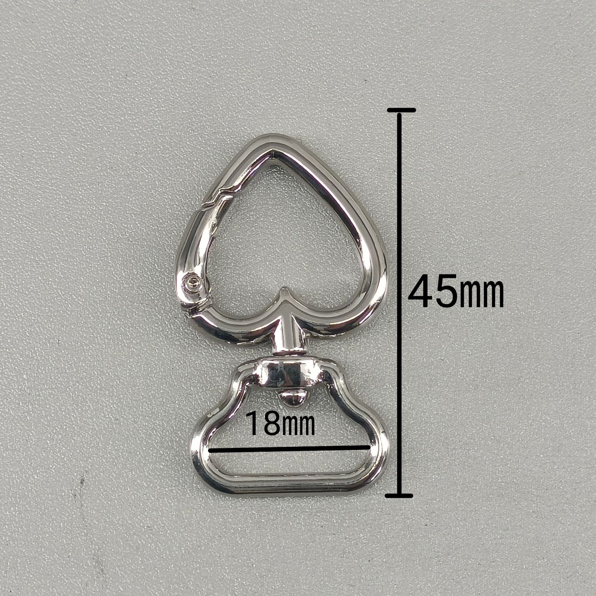 Hebilla en forma de corazón con giro en D de aleación de zinc para equipaje y llaveros, accesorios de hardware para mayoristas image 11