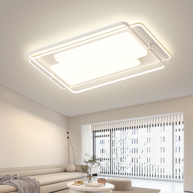 lámpara de techo led minimalista lámpara de sala de estar larga cuadrada pasillo creativo dormitorio lámpara de habitación lámpara de paquete de toda la casa