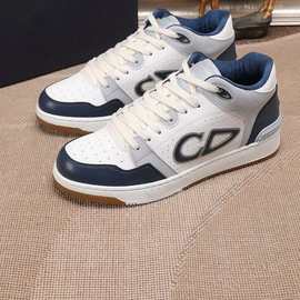 欧洲站男士新款韩版潮流男鞋时尚休闲运动鞋真皮外穿平底低帮板鞋