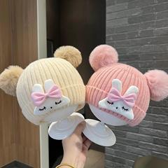 速売通赤ちゃん帽子秋冬かわいいウサギ毛糸帽赤ちゃん保温フード新生児ニット帽