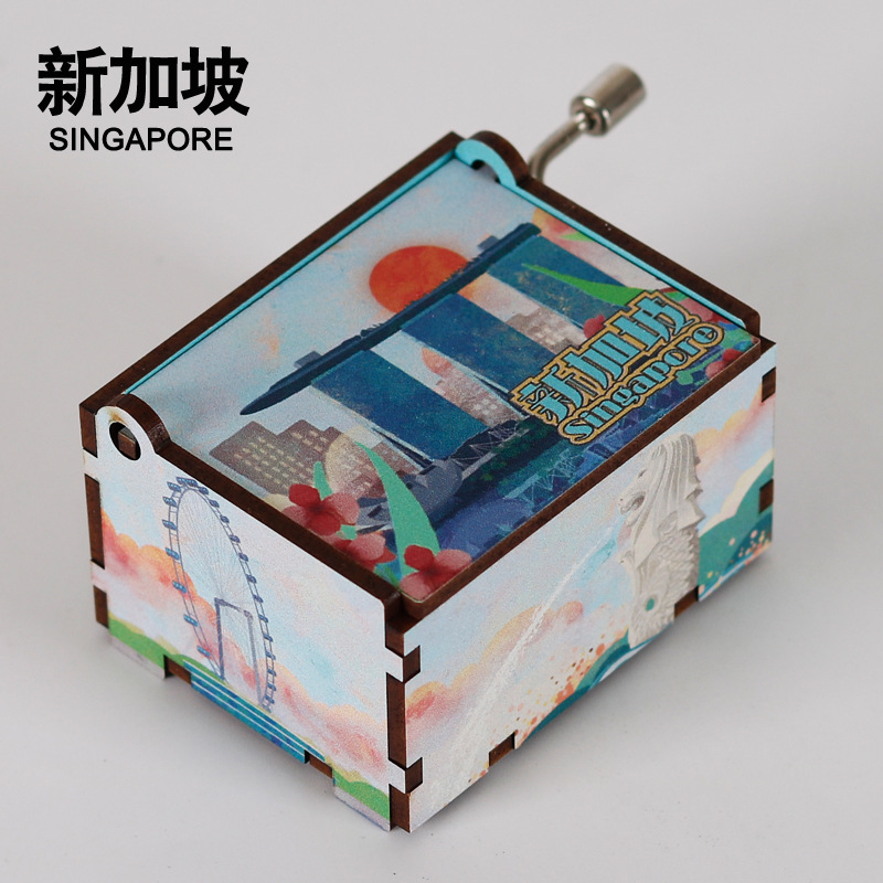 オリジナル厦門福州西安成都青島重慶手揺オルゴール音楽鈴音楽箱旅行記念品|undefined