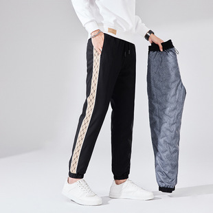 Men's winter goose down pants men's pants outer wear 2023 new warm cold-proof couple casual long pants fashion