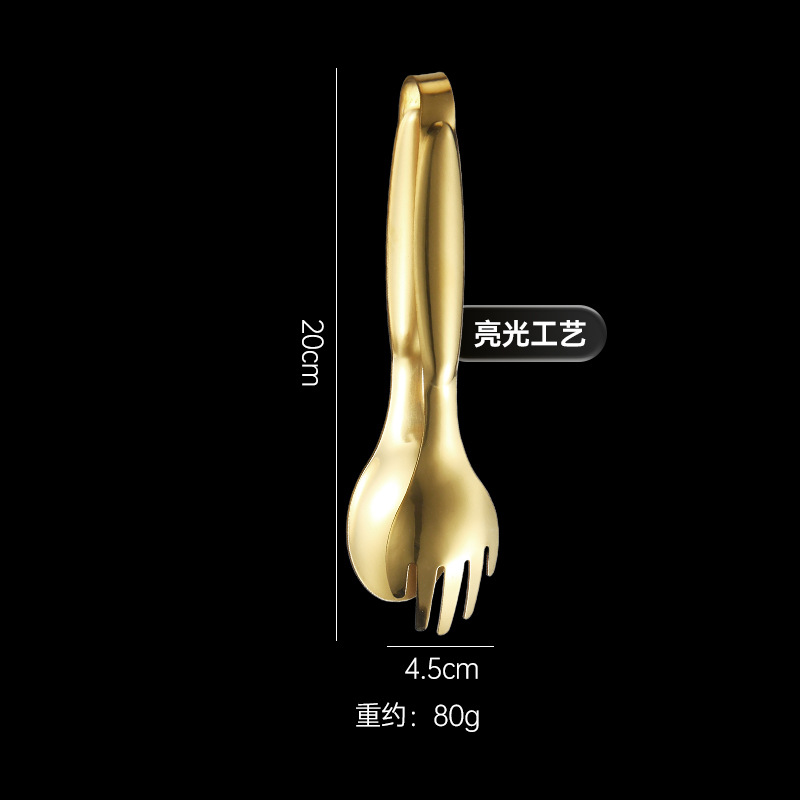 304 acero inoxidable mano clip de comida buffet clip de alimentos grueso pan clip de carne de barbacoa clip de ensalada