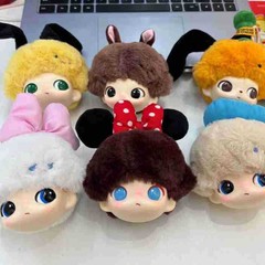 新製品 DIMOMO 小さなヘッドシリーズビニールぬいぐるみキーリングブラインドボックスキーホルダーハンギングリングカップルキーホルダー卸売