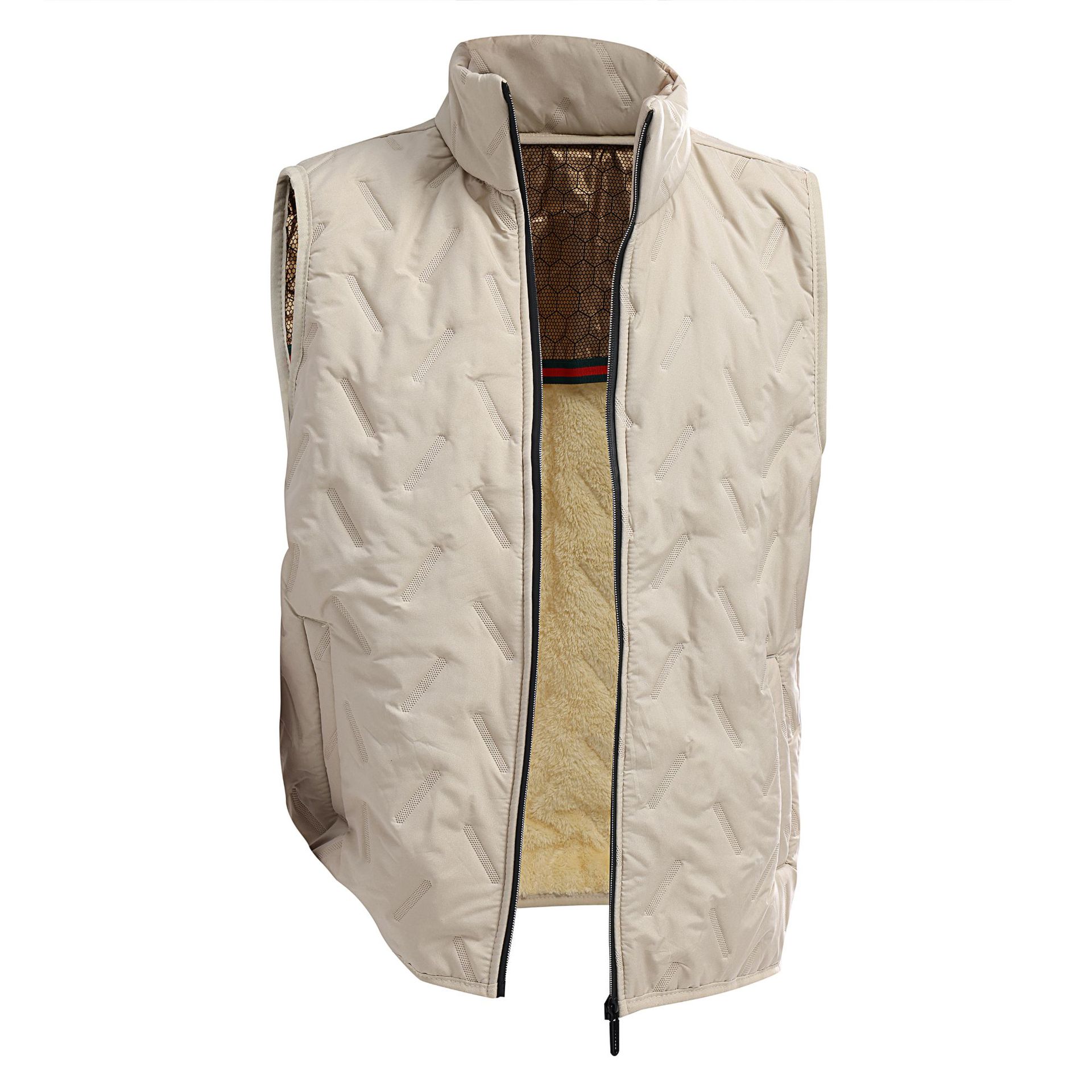 Popular Winter Men's Fleece Thickened Stand-up Collar Jacket Lamb Fleece Cotton Clothes Jacket Business Gift_voghion.com