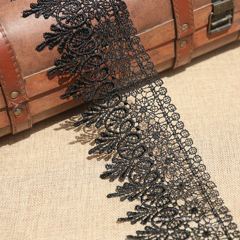 Yi Da encaje soluble en agua accesorios tela cortina de encaje falda de prenda decoración de collar encaje