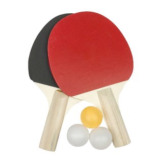 2 Pcs Table Tennis Racket Set with 3 Ball Play Ping Pong Pad