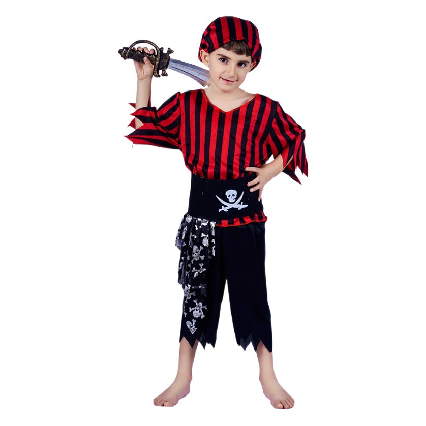 Traje de pirata masculino para niños de Halloween niño pirata juego de rol traje etapa rendimiento ropa distribución al por mayor