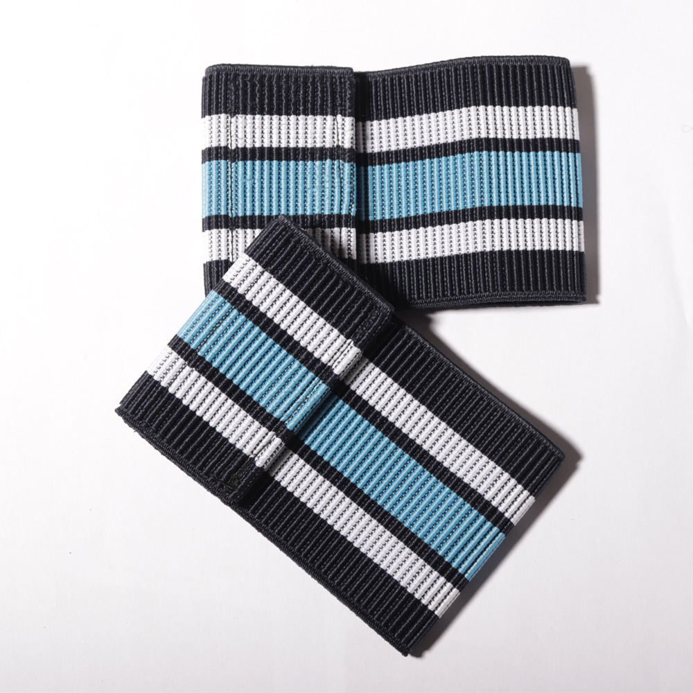 Outdoor Cycling Construction Site Blue and White Leggings, Wrist Guards and Foot Covers, Three Green, Two White and One Blue Korean Elastic Leg Covers and Trouser Belts