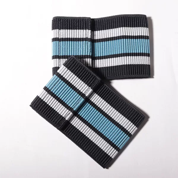 Outdoor Cycling Construction Site Blue and White Leggings, Wrist Guards and Foot Covers, Three Green, Two White and One Blue Korean Elastic Leg Covers and Trouser Belts