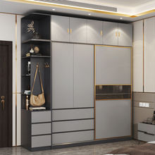 新款推拉门对开门组合衣柜现代家用卧室移门衣橱大果双开门