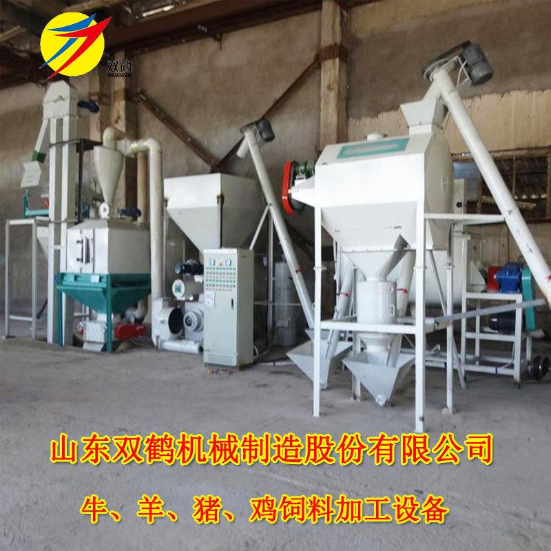 双鹤1吨蛋鸡饲料颗粒生产线 养鸡场饲料颗粒加工成套设备包安装