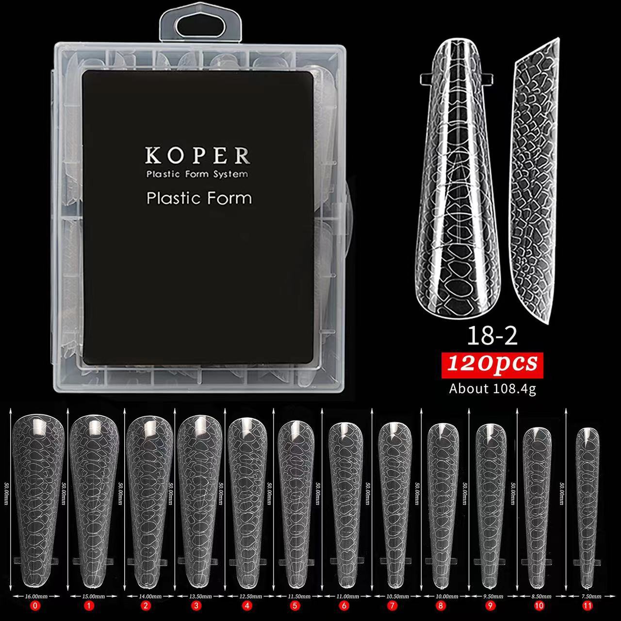 Patrón de uñas transfronterizas cristal molde de uñas cristal extensión sin soporte de papel fototerapia rápida extensión de uñas 120 piezas en caja