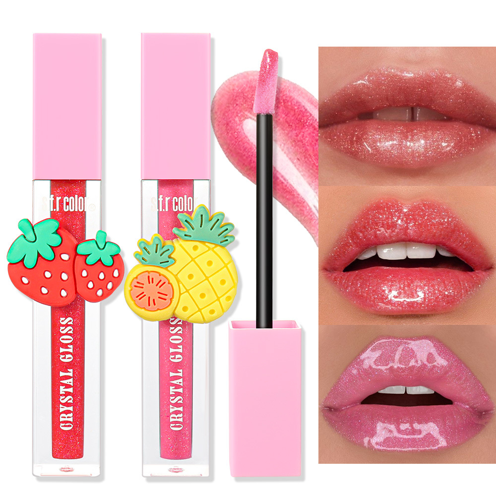 s.f.r color comercio exterior especializado en maquillaje impermeable al por mayor humectante brillante frutas agua espejo lipstick image 1