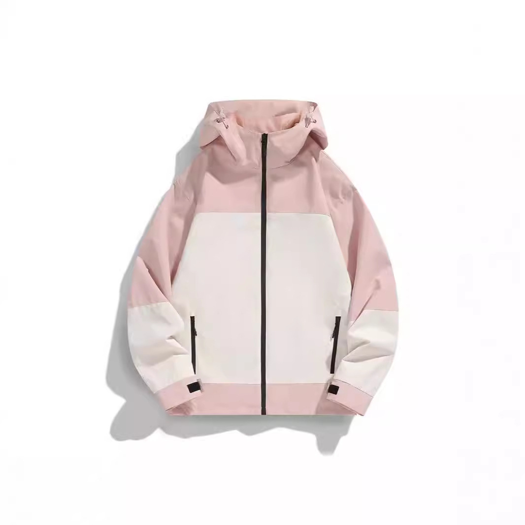 Spring and Autumn Hooded Jacket for Men and Women, Loose Casual Versatile Trendy Brand Front Zipper Solid Color Coat for Outdoor