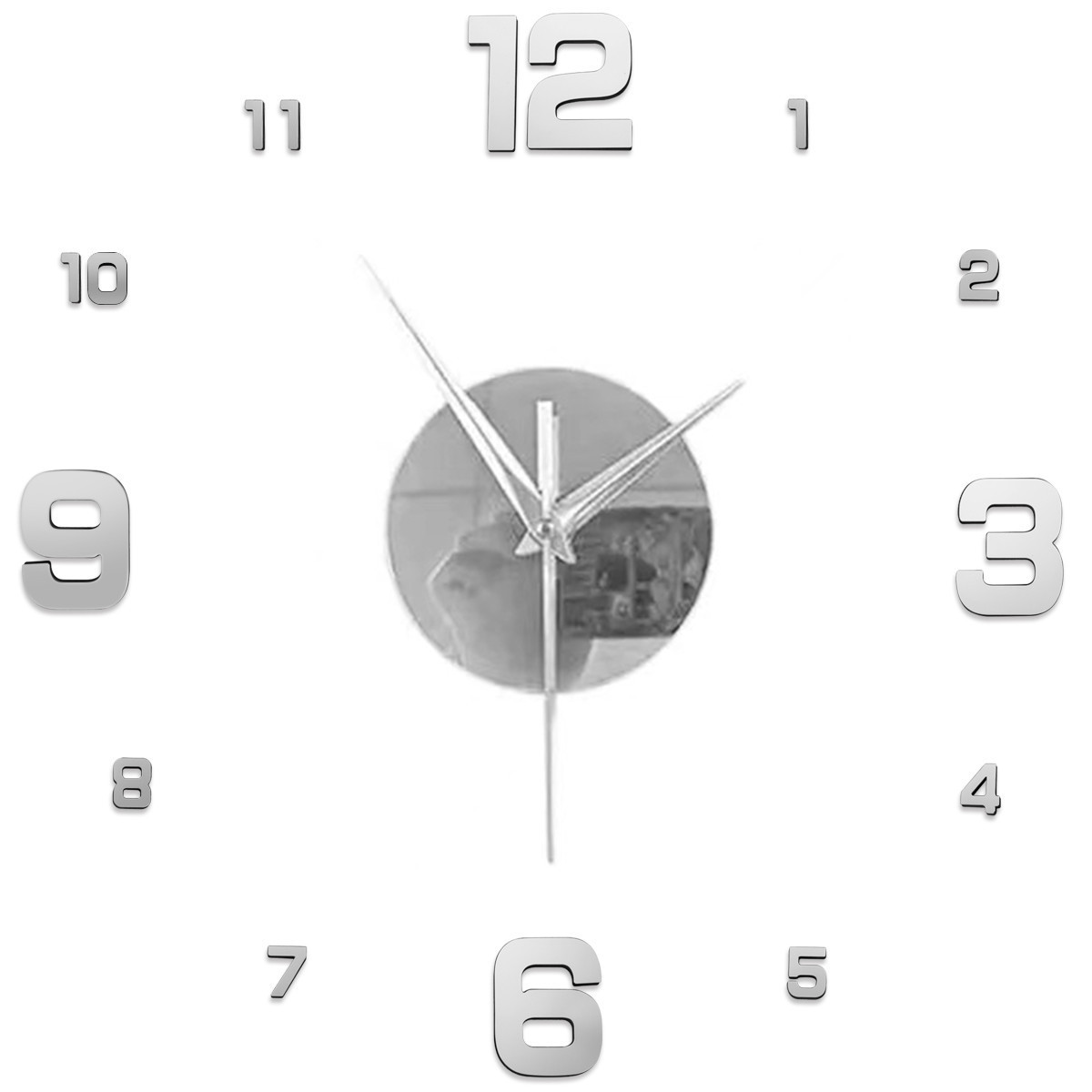 Sala de estar reloj creativo reloj Amazon simple nórdico Reloj de pared europeo y americano grande DIY etiqueta de la pared reloj 3Dclock