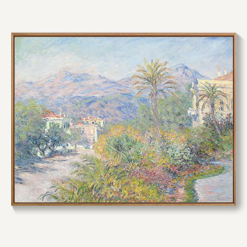 モネ日の出イメージ装飾画北欧客間レストラン掛け画抽象風景油絵寝室壁壁画麦畑|undefined