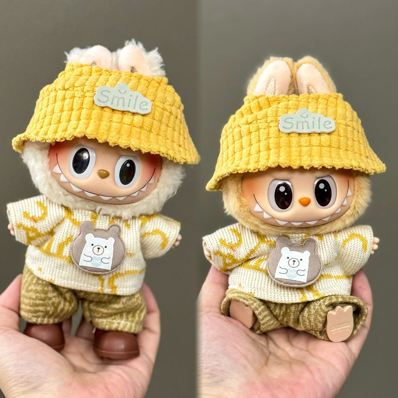 卸売ラブブベビー服 17 センチメートルブラインドボックスペンダント第一世代と第二世代のビニール人形着替えベビー服セット|undefined
