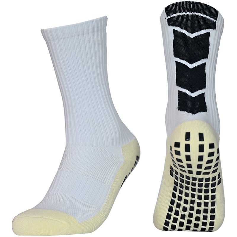 51001 Elite Football Socks with Anti-Slip Film, Towel Bottom, Dotted Rubber, Men's Mid-Calf Sports Football Socks, Sweat-Absorbent Mid-Calf