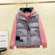 2024秋冬季新款短款棉马甲女学生韩版青年加厚棉服背心外套马夹