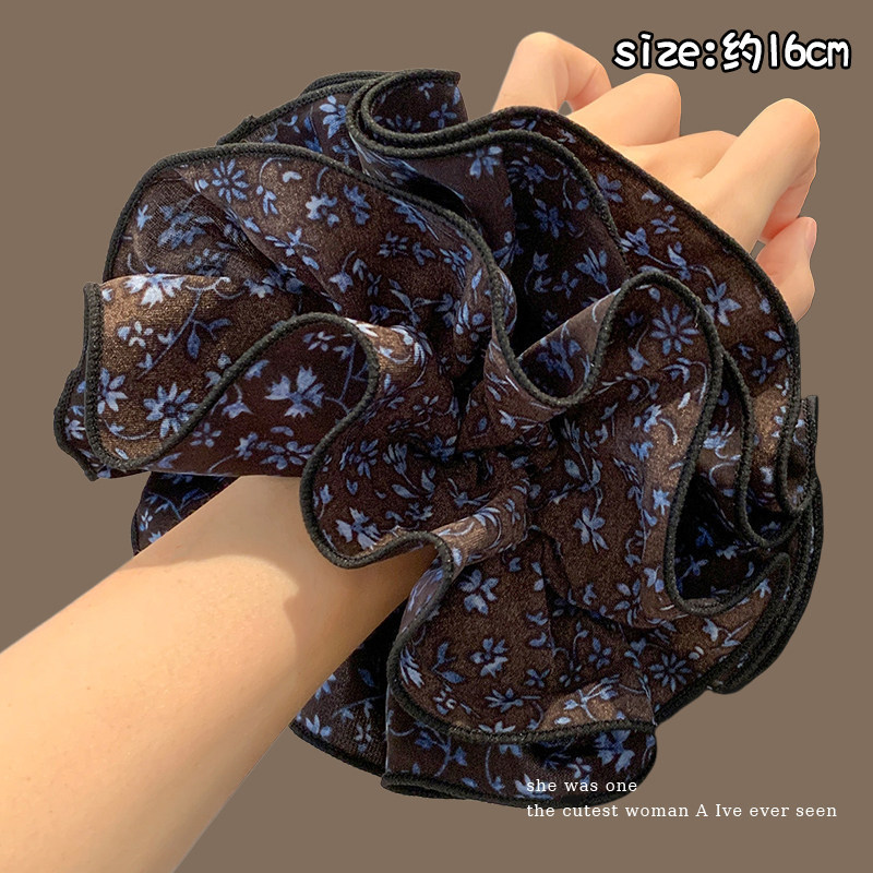 2026 nuevo estilo coreano super grande anillo de pelo intestino grande niñas de alto nivel de sensación de cabello de flores cuerdas de cabello de cordón de goma adornos para el cabello