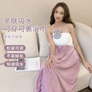 Wearing Bath Skirt Absorbent Cotton Quick-drying 2025 New Women Adult Wrap Full Body Bath Towel Bathrobe