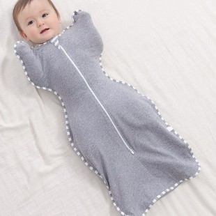 Baby Sleeping Bag Surrender Type Anti-Jump Sleeping Bag Thin Pure Cotton Anti-Kick Quilt Baby Swaddle Spring, Autumn and Summer Universal