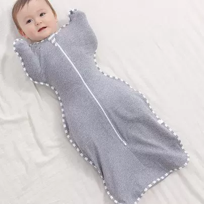 婴儿睡袋投降式防惊跳睡袋薄款纯棉防踢被宝宝襁褓春秋夏四季通用