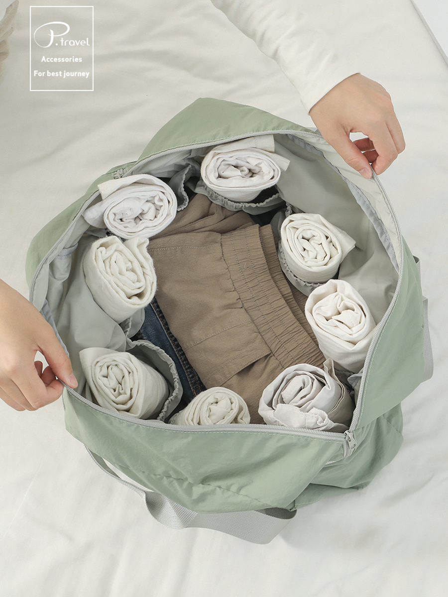 短距離出張旅行バッグ折り畳みバッグ大容量荷物袋折り畳み可能収納バッグ荷物袋タイロッドバッグ