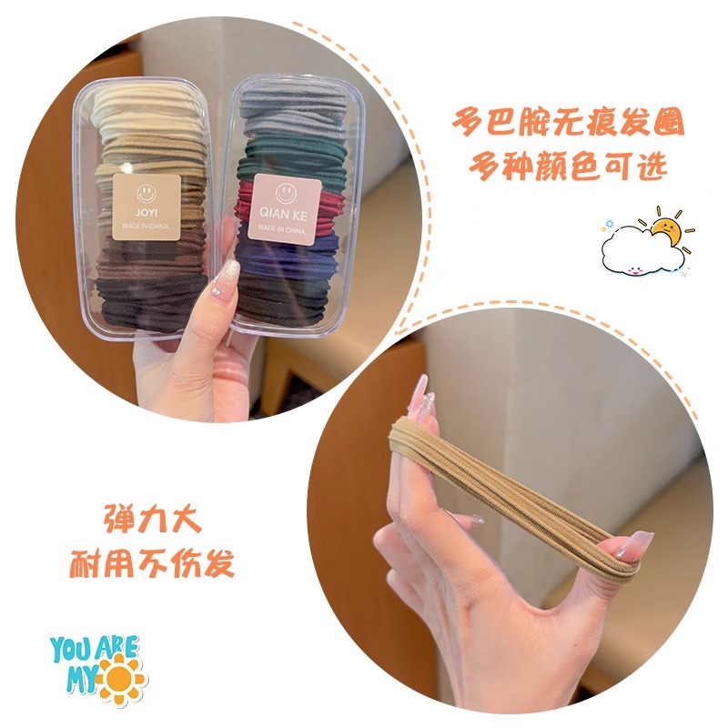 2024 nuevo cabello de cola de caballo de alta elasticidad para niñas no lastimar cabello de cabello de correa de cabello de correa de cabello de cabello duradero