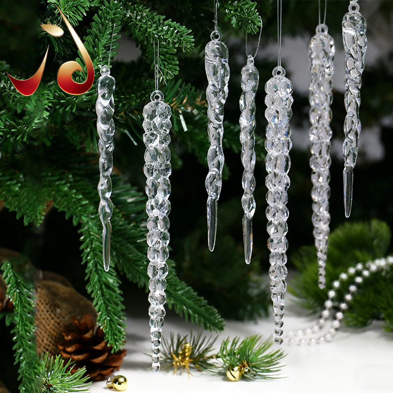 Acrylic Transparent Ice Bar Ice Cone Christmas Snowflake Wedding Holiday Scene Crystal Christmas Tree Decoration Pendant Acrylic Transparent Ice Bar Ice Cone Christmas Snowflake Wedding Holiday Scene Crystal Christmas Tree Decoration Pendant
