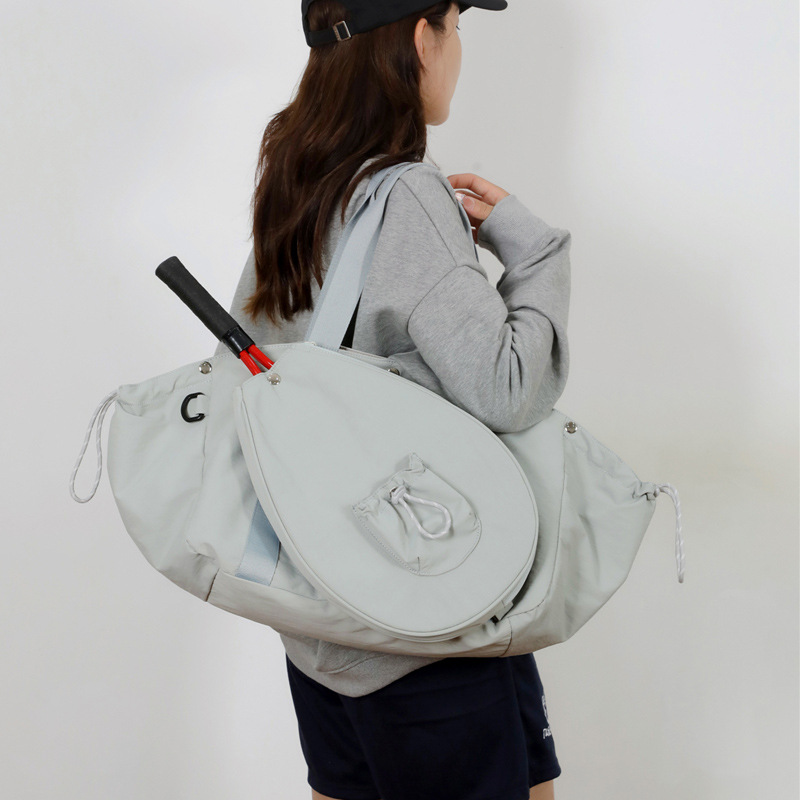 Bolsa de tenis transfronteriza, bolsa de entrenamiento deportivo, bolsa de acondicionamiento físico, bolsa de raqueta portátil de bádminton de gran capacidad, bolsa deportiva de separación seca y húmeda
