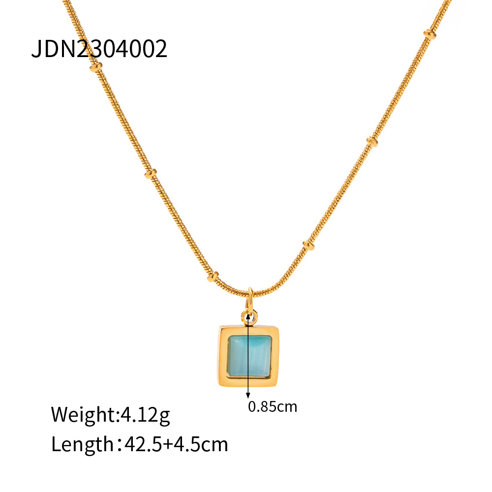 Europea y americana transfronteriza Internet celebridad estilo verano fresco ópalo collar mujeres todo-Partido simple de alta calidad de la joyería al por mayor