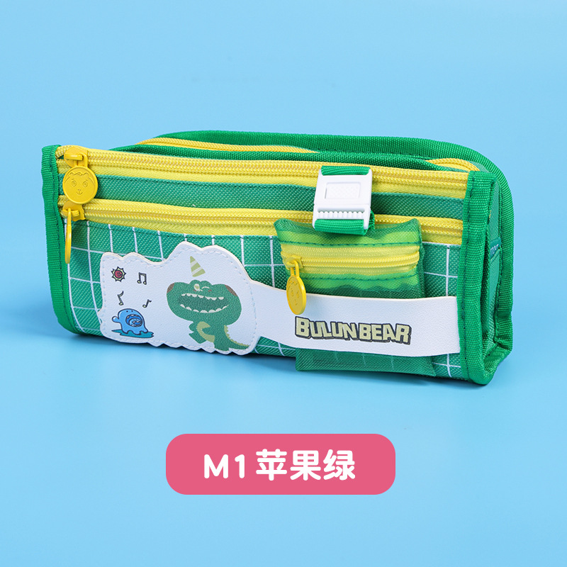 Caja de lápices estudiante 2023 nueva caja de papelería caja de lápices simple bolsa de papelería para niños caja de lápices multicapa de alto aspecto