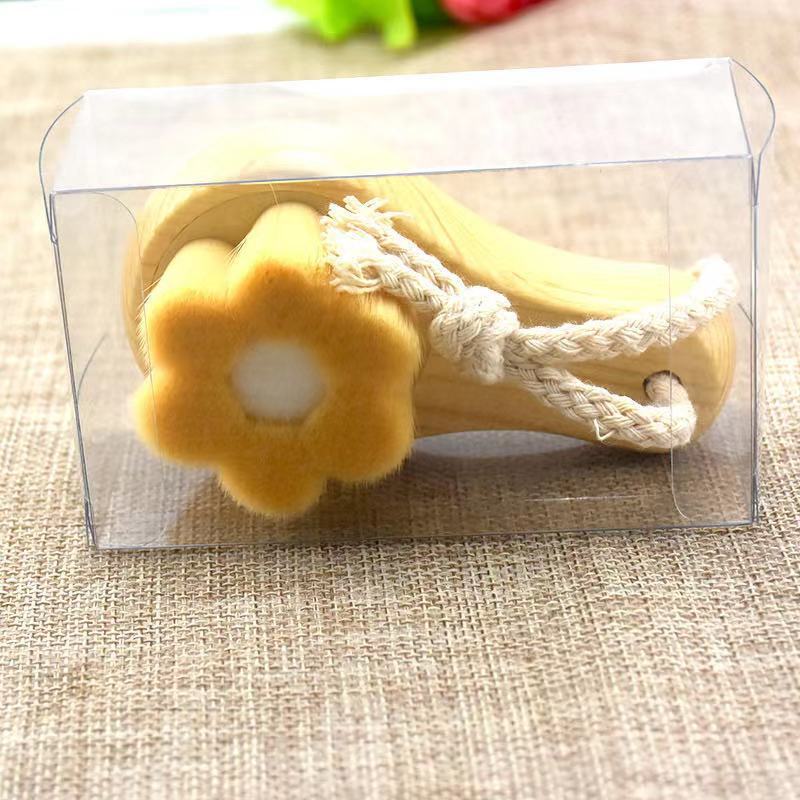 梅の花洗顔ブラシ 和風柔らか毛洗顔ブラシ 梅の花型洗顔ブラシ 木製ハンドル 手動洗顔ブラシ クリーニングブラシ|undefined