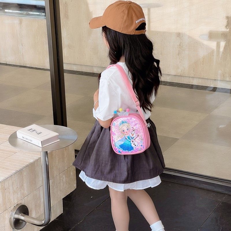 Bolso de niña con lentejuelas de moda coreana mini linda princesa bebé bandolera de dibujos animados dibujos animados para niños monedero