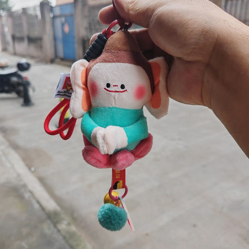 Trendy Creative Yungang Grottoes Doll Souvenir Pendant, Cute Plush Toy, Bag Charm, Keychain