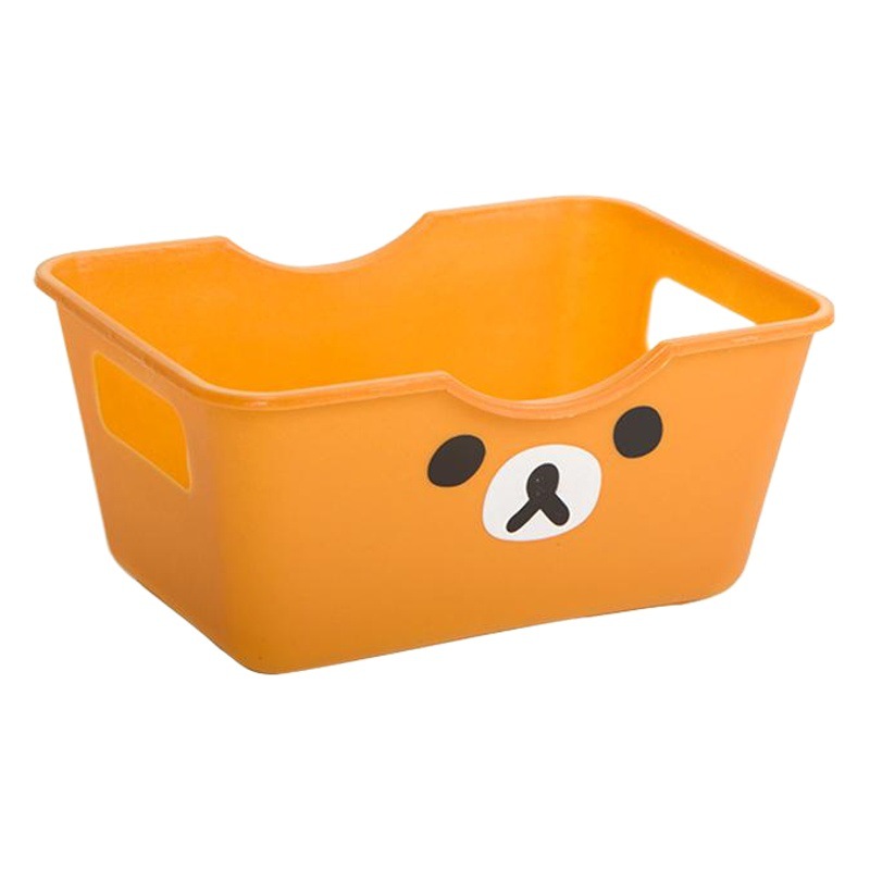 Caja de almacenamiento de organizador de escritorio rectangular de dibujos animados creativa caja de almacenamiento de artículos diversos de escritorio de la sala de estar caja de almacenamiento de cosméticos