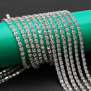 2Mm-4Mm Claw Chain Rhinestone/Gold and Silver Base Encrypted Diy/Claw Diamond Chain/Claw Chain Mobile Phone Diamond Chain Wholesale