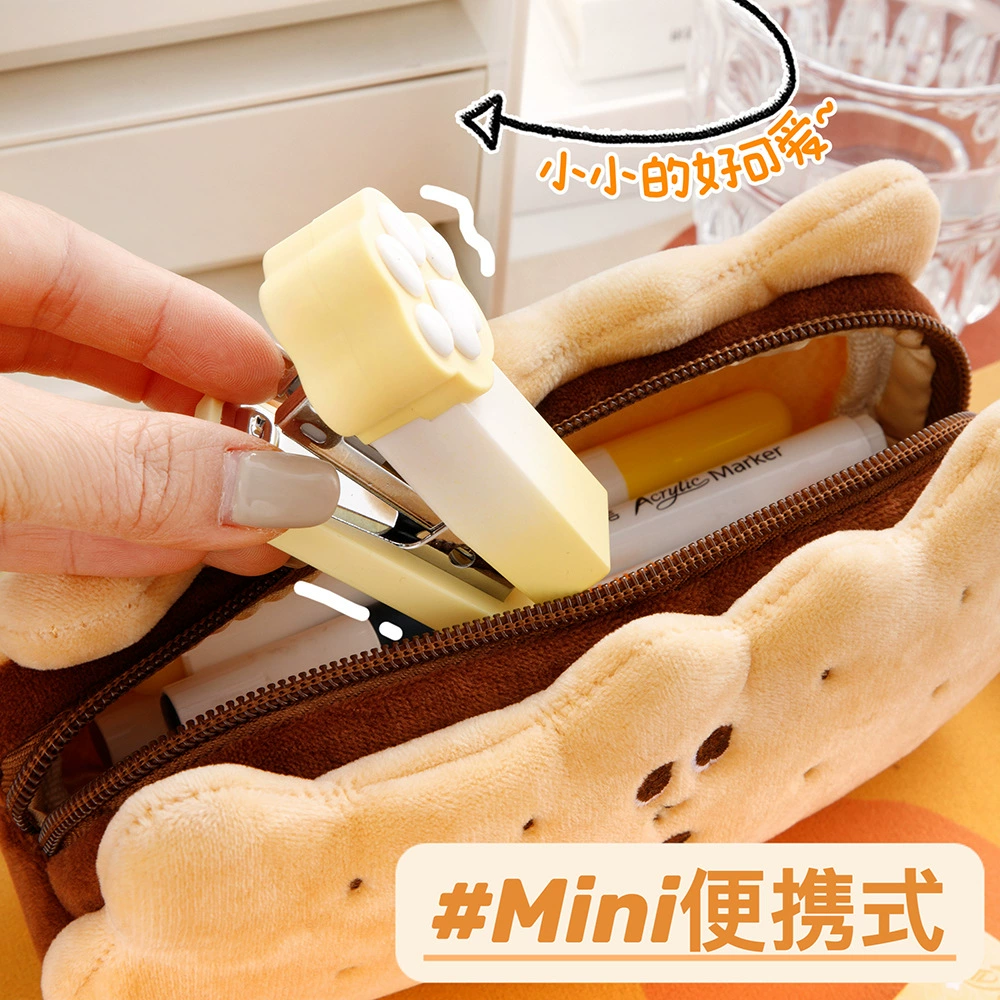 Gradient Macaron color mini cat claw labor-saving stapler for students' office portable binding supplies stapler