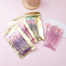 热销10支鱼尾充粉化妆刷套刷美妆刷眼影刷扇形刷鼻影刷眉刷化妆品